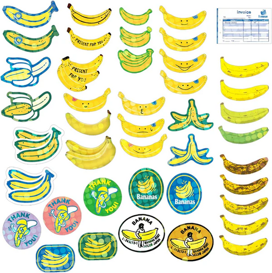 Banana Stickers - Boxed Hologram Stickers - Mellow Monkey