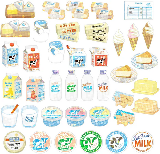 Farm Stickers - Boxed Dairy Hologram Stickers - Mellow Monkey