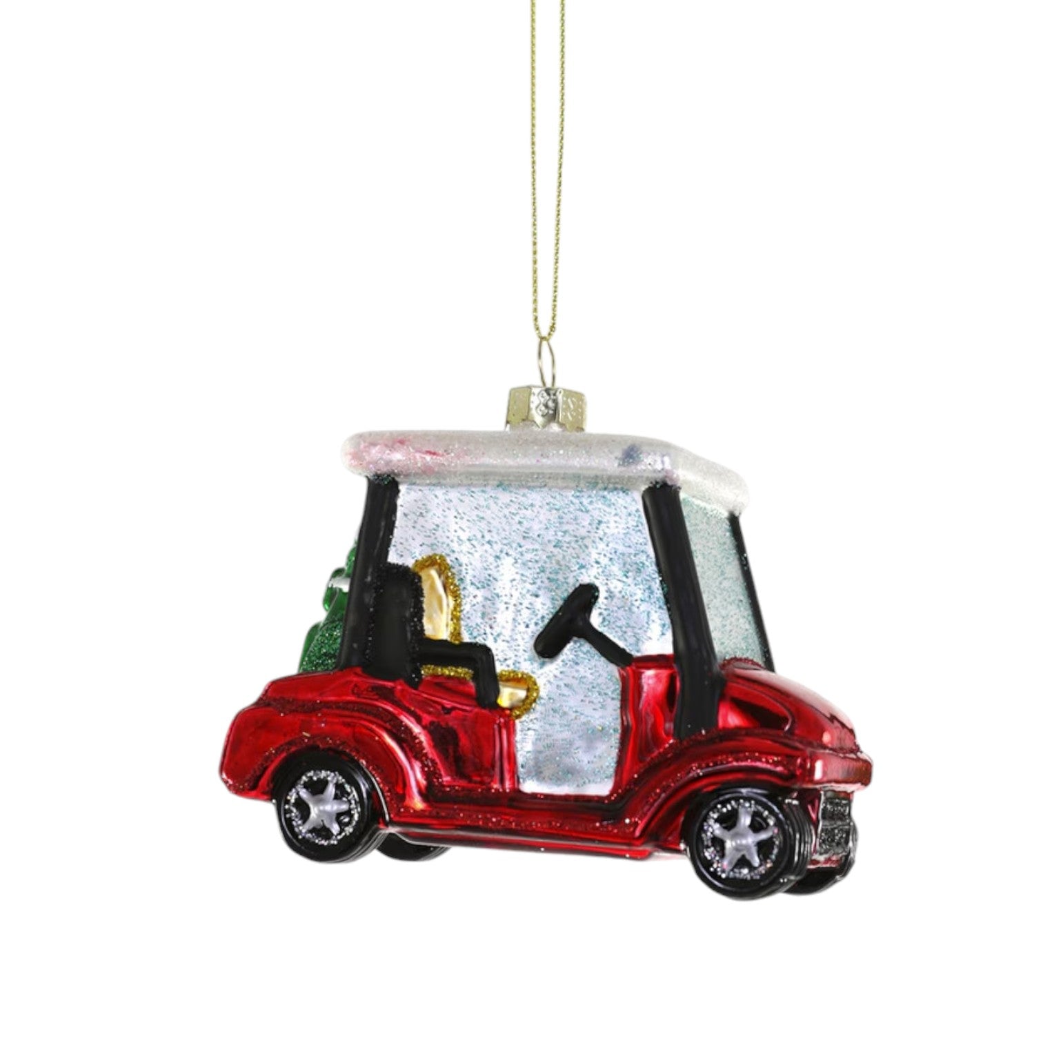 Red Golf Cart - Cody Foster Ornament - 3-3/4-in - Mellow Monkey