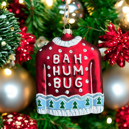 Bah Humbug Sweater - Cody Foster Ornament - 4-1/2-in - Mellow Monkey