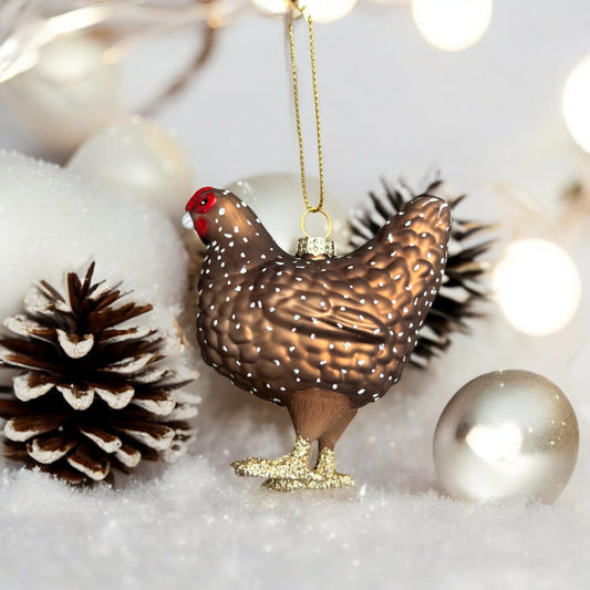 Brown Spotted Chicken - Cody Foster Ornament - 3-1/4-in