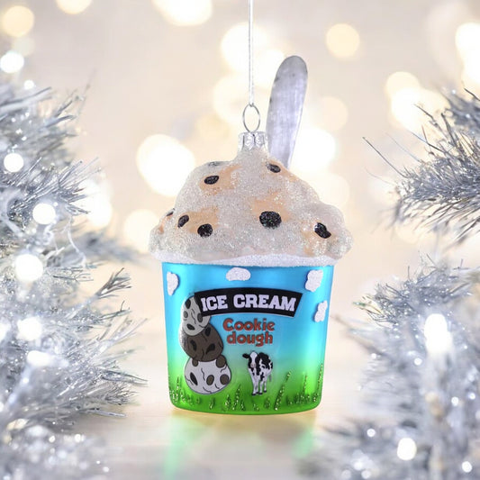 Cookie Dough Ice Cream - Cody Foster Ornament - 5-1/2-in - Mellow Monkey