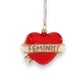 Feminist Heart - Glass Ornament - 3-3/4-in