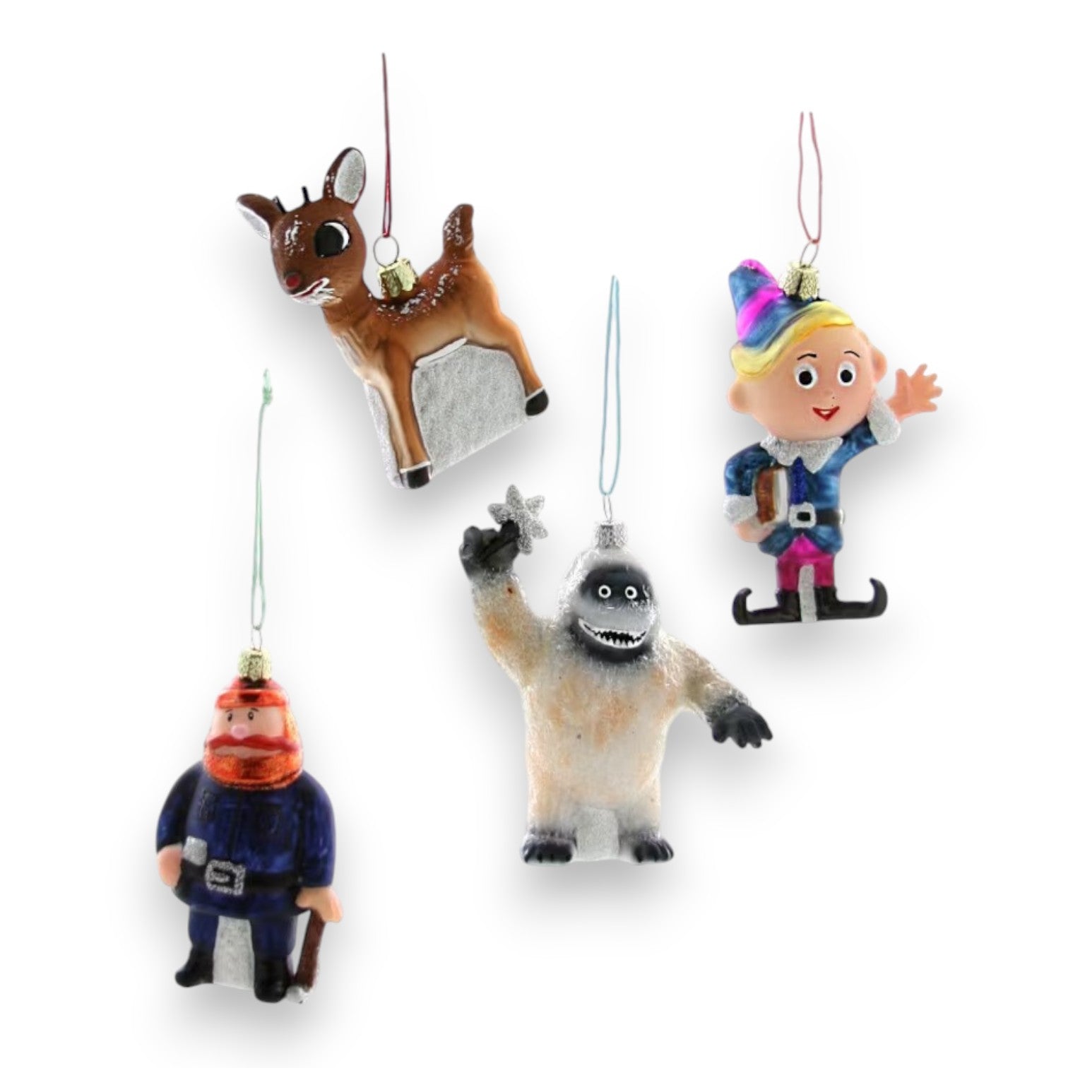 Retro Rudolph The Red Nose Reindeer Character Ornaments - Thumbnail 2