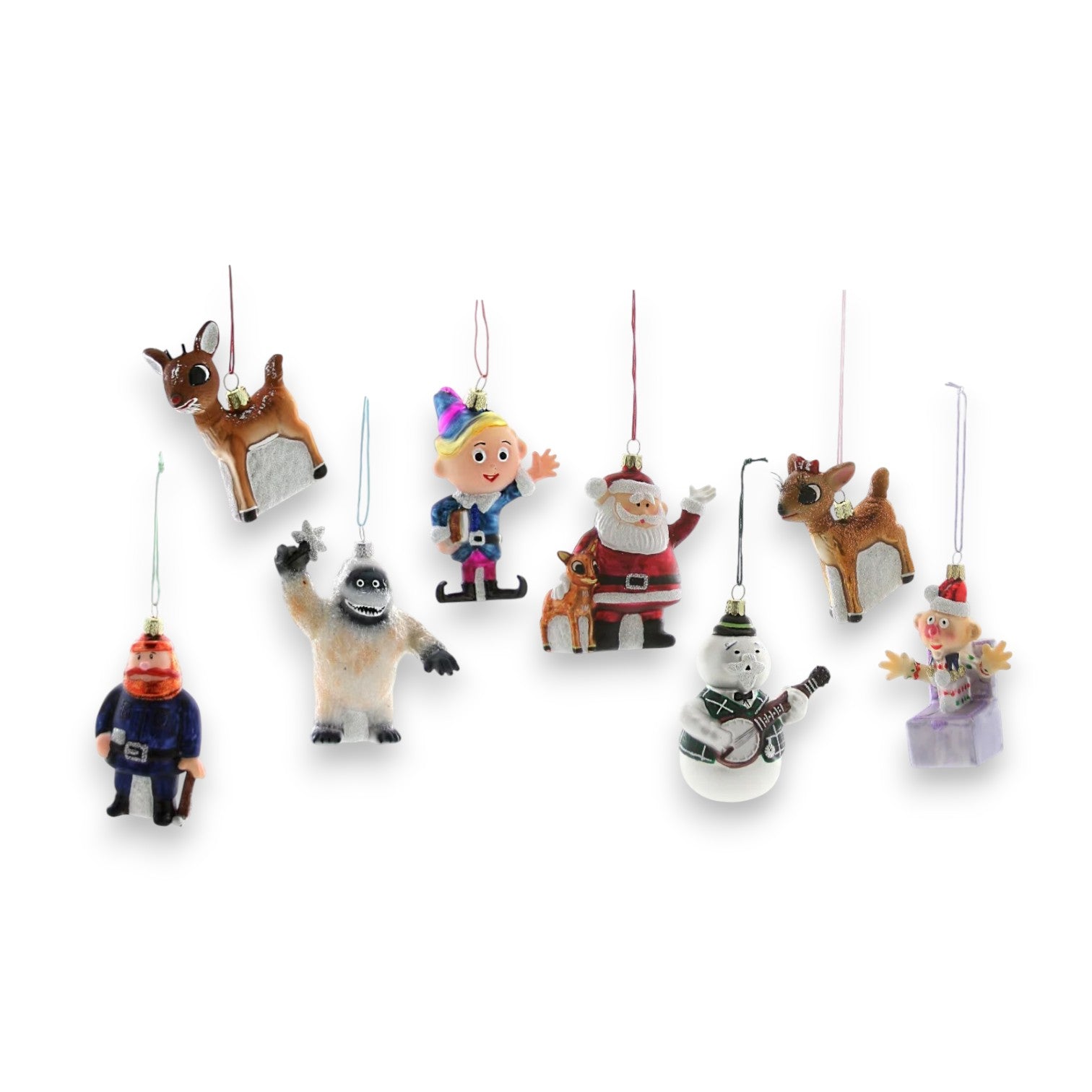 Retro Rudolph The Red Nose Reindeer Character Ornaments - Thumbnail 3