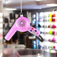 Blow Dryer - Pink Glass Ornament - 4-in - Mellow Monkey