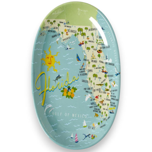 Florida Map Tidbit Tray - Mellow Monkey