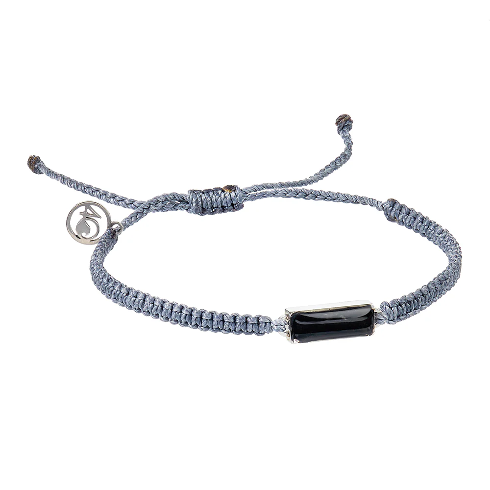 4Ocean Unisex Ghost Net Braided Bracelet - Charcoal Gray - Mellow Monkey