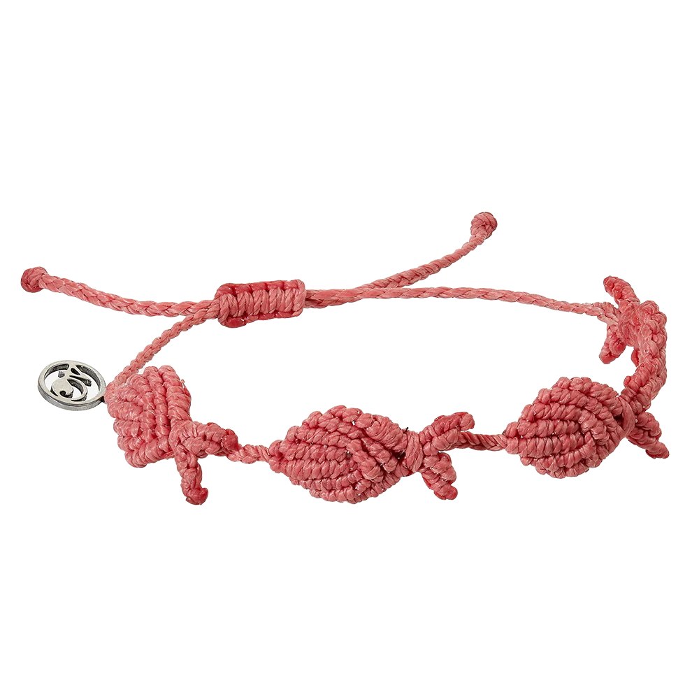 4Ocean Unisex 4Fish Macrame Bracelet - Coral - Mellow Monkey