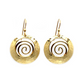 Silver Forest Hammered Circle with Coil Earrings NE-2228 - Mellow Monkey