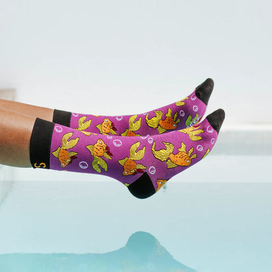 Goldfish - Natural Bamboo Knit Socks - Mellow Monkey
