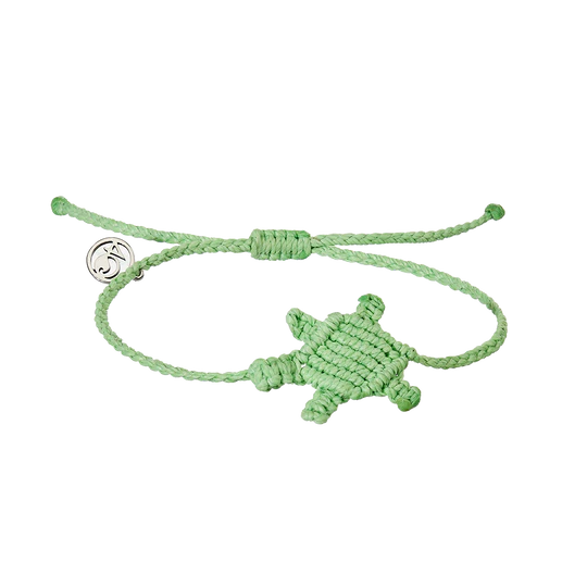 4Ocean Unisex Sea Turtle Macrame Bracelet - Lime Green - Mellow Monkey