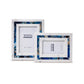 White Marble with Blue Agate Framing Inlay Photo Frame - Mellow Monkey