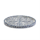 Blue and White Inlaid Decorative Round Serving Tray - 24-in