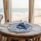 Blue and White Inlaid Decorative Round Serving Tray - 24-in