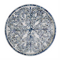 Blue and White Inlaid Decorative Round Serving Tray - 24-in