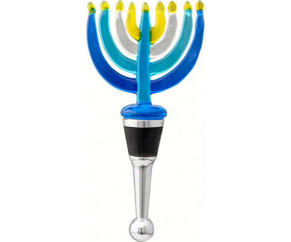 Hanukkah Menorah Bottle Stopper - Mellow Monkey