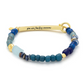 Hidden Message Bracelet - F*cking Awesome/Aquamarine/Gold - Mellow Monkey