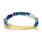 Hidden Message Bracelet - F*cking Awesome/Aquamarine/Gold - Mellow Monkey