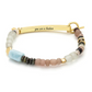 Hidden Message Bracelet - Badass/Larimar/Gold - Mellow Monkey