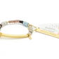 Hidden Message Bracelet - Badass/Larimar/Gold - Mellow Monkey