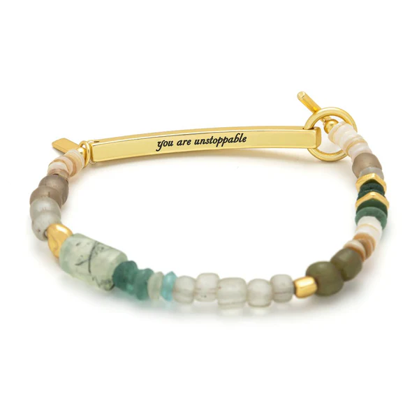 Hidden Message Bracelet - Unstoppable/Chiltonite/Gold - Mellow Monkey