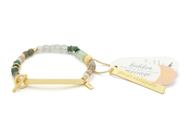 Hidden Message Bracelet - Unstoppable/Chiltonite/Gold - Mellow Monkey