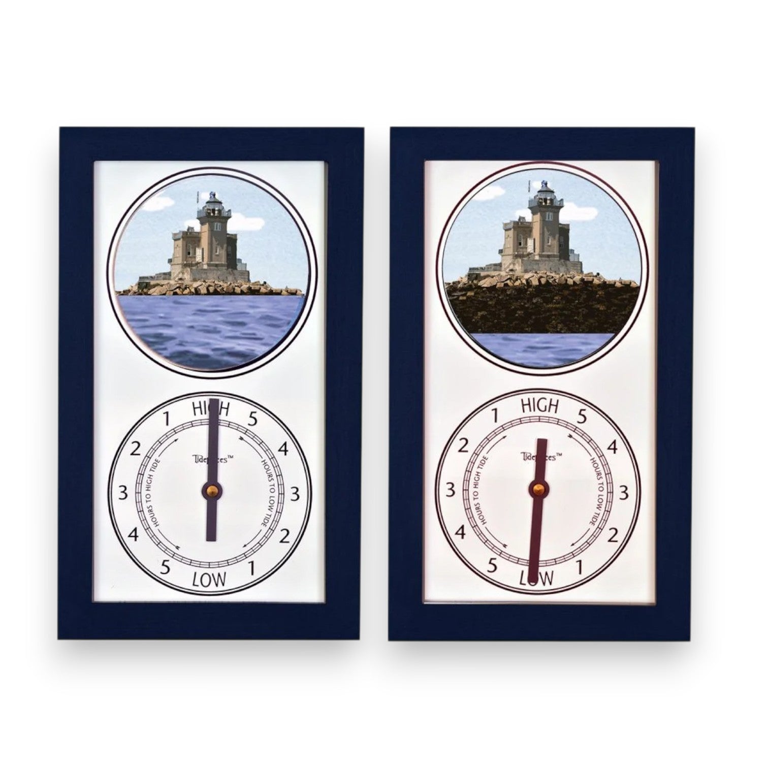 Tidepieces - Huntington Harbor Light Tide Clock - Navy - Mellow Monkey
