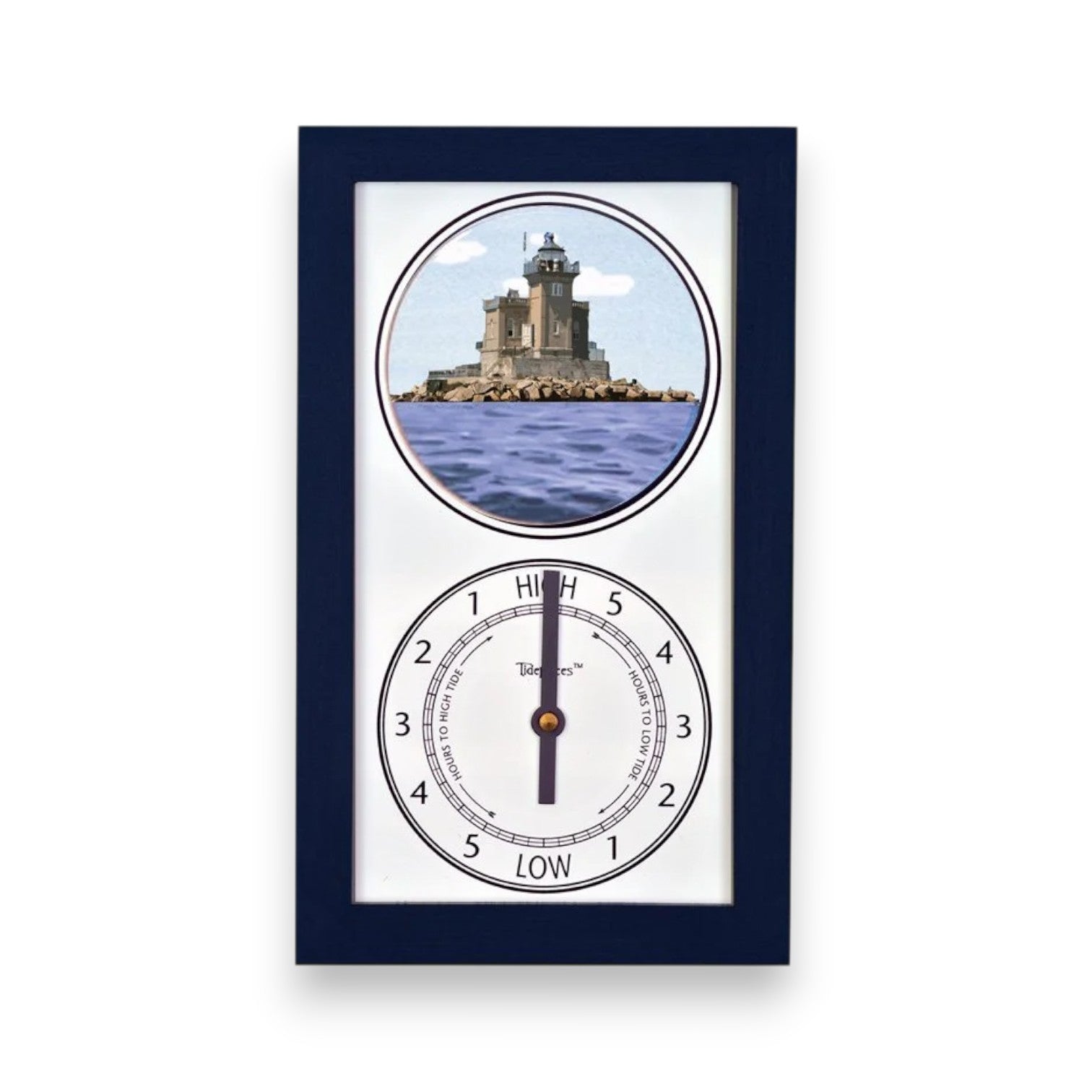 Tidepieces - Huntington Harbor Light Tide Clock - Navy - Mellow Monkey
