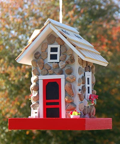 Field Stone Guest Cottage Bird Feeder - Mellow Monkey