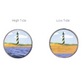 Tidepieces - Cape Hatteras Light Tide Clock - Black Flat Panel - Mellow Monkey