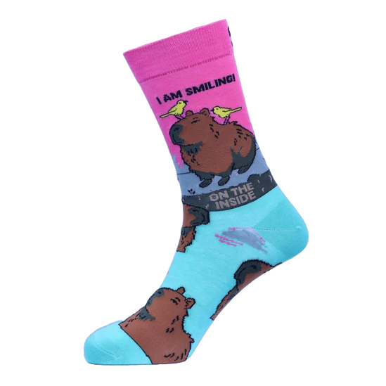Happy Cappy - Natural Bamboo Knit Socks - Mellow Monkey
