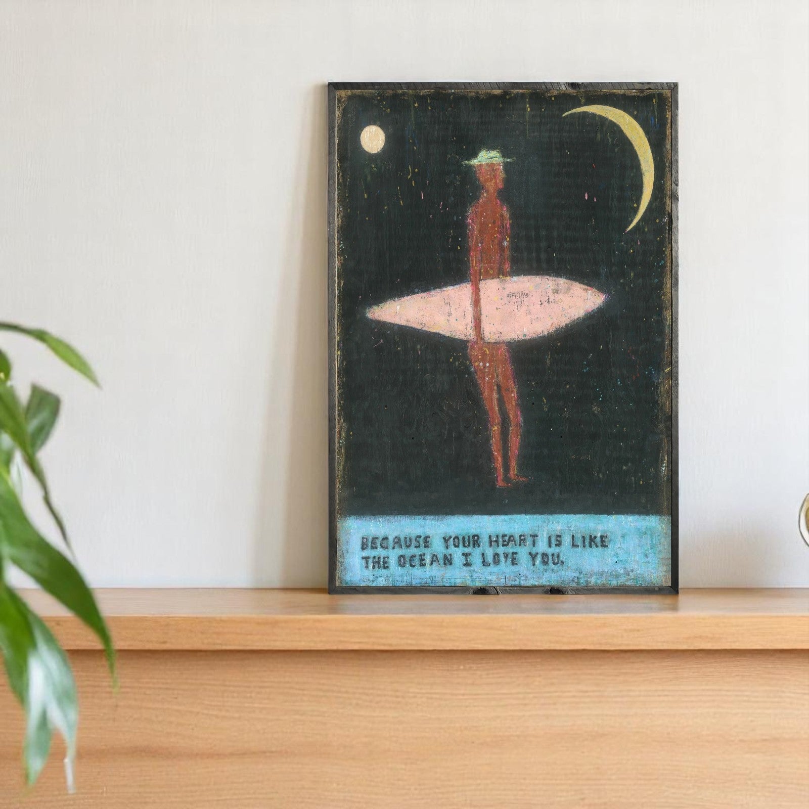 Because Your Heart is Like the Ocean - Greywood - 36-in - Mellow Monkey