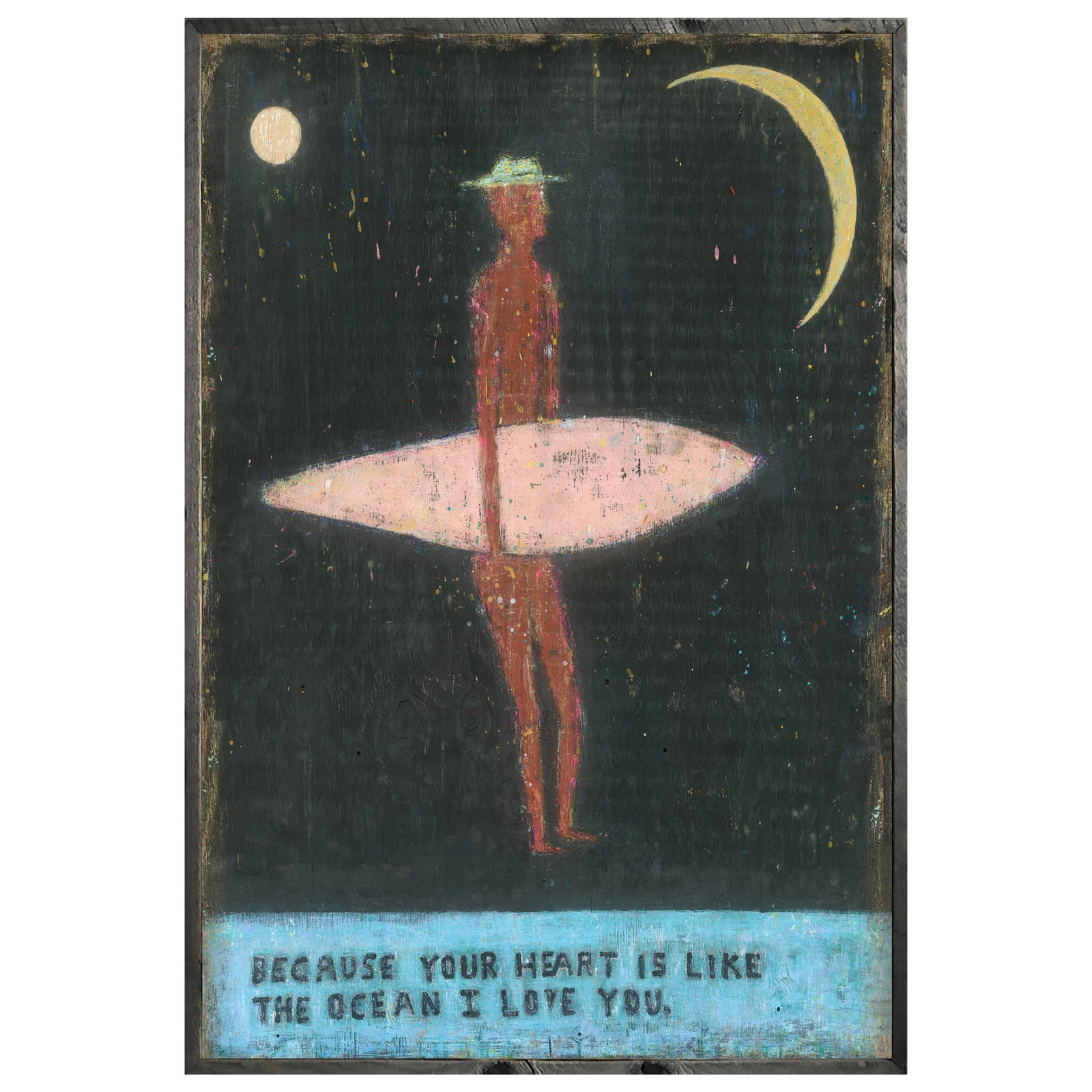 Because Your Heart is Like the Ocean - Greywood - 36-in - Mellow Monkey