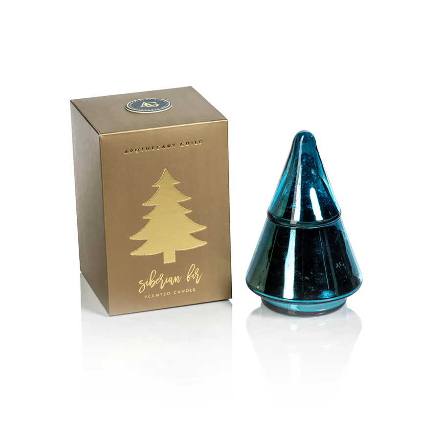 Siberian Fir Tree Candle Jar in Gift Box - Blue - Mellow Monkey