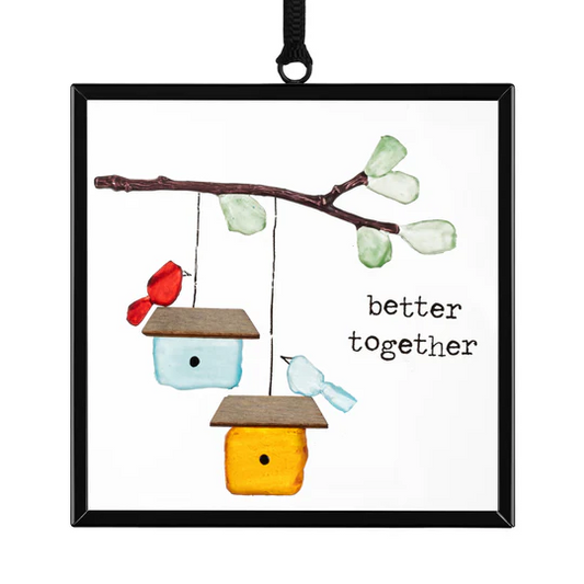 Better Together - Sharon Nowlan Suncatcher - 3 x 3 in - Mellow Monkey