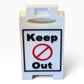 Keep Out - Mini Desk Two Sided Sandwich Board Sign  - 3-in