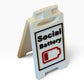 Social Battery - Low - Mini Desk Two Sided Sandwich Board Sign  - 3-in