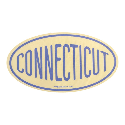 Connecticut Vintage Oval Vinyl Decal