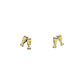 Champagne - Wood and Stainless Steel Stud Earrings - Mellow Monkey