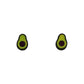 Avocado Wood Stud Earrings - Mellow Monkey