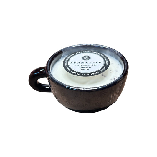 Waffles And Berries - Swan Creek Small Coffee Cup 100% Soy Candle 5-oz - Mellow Monkey