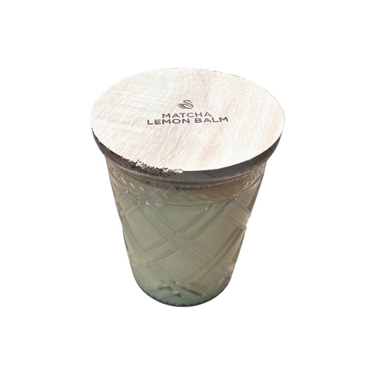 Matcha Lemon Balm - Swan Creek Timeless Crystal Jar 100% Soy Candle 12-oz - Mellow Monkey