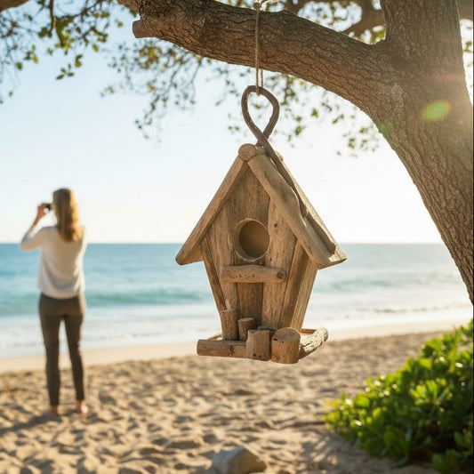 Driftwood Birdhouse - 10-in - Mellow Monkey