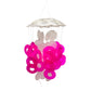 White Capiz Top With Hot Pink & White Capiz Discs Mobile - 14-in - Mellow Monkey