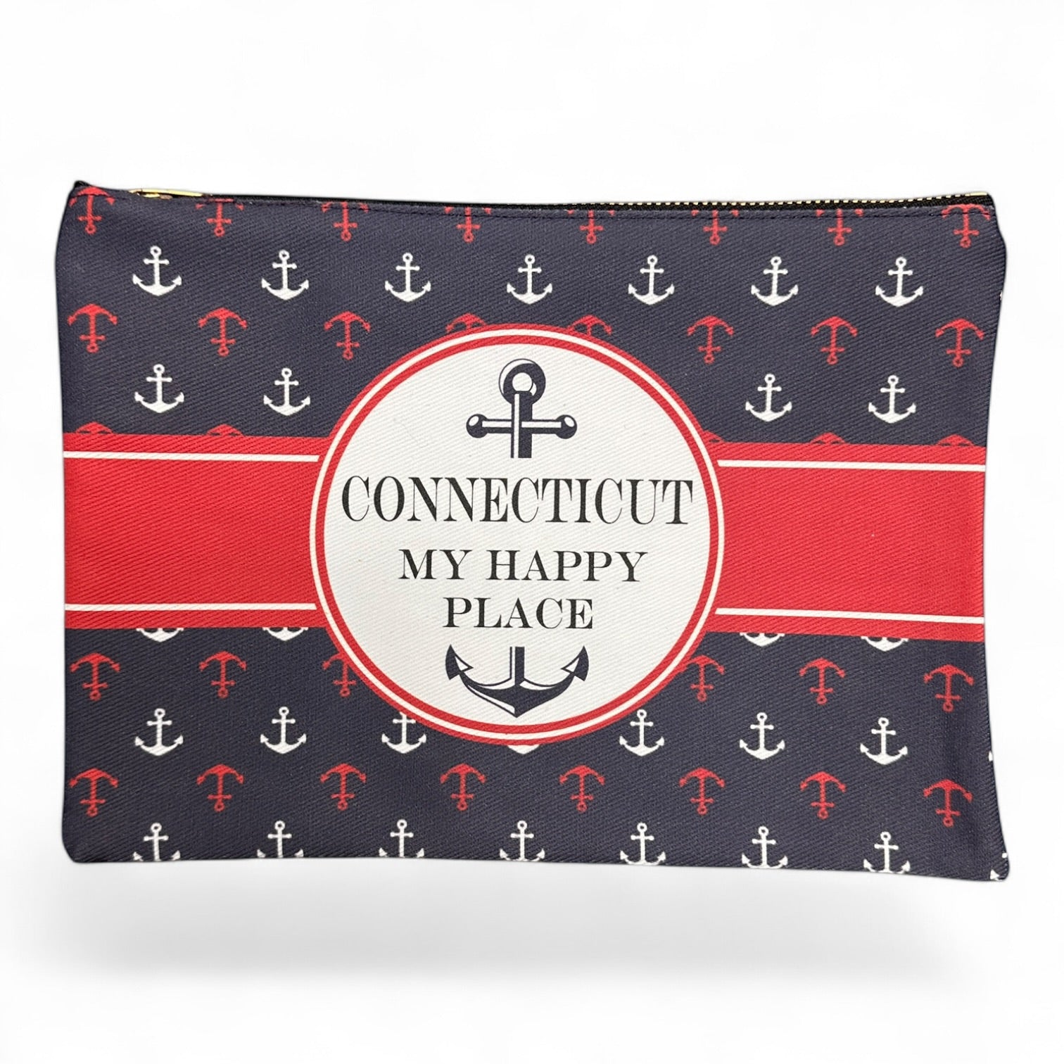Connecticut My Happy Place - Zippered Bag - Mellow Monkey