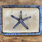 Starfish Capiz Tray - Blue and White - 8-in - Mellow Monkey