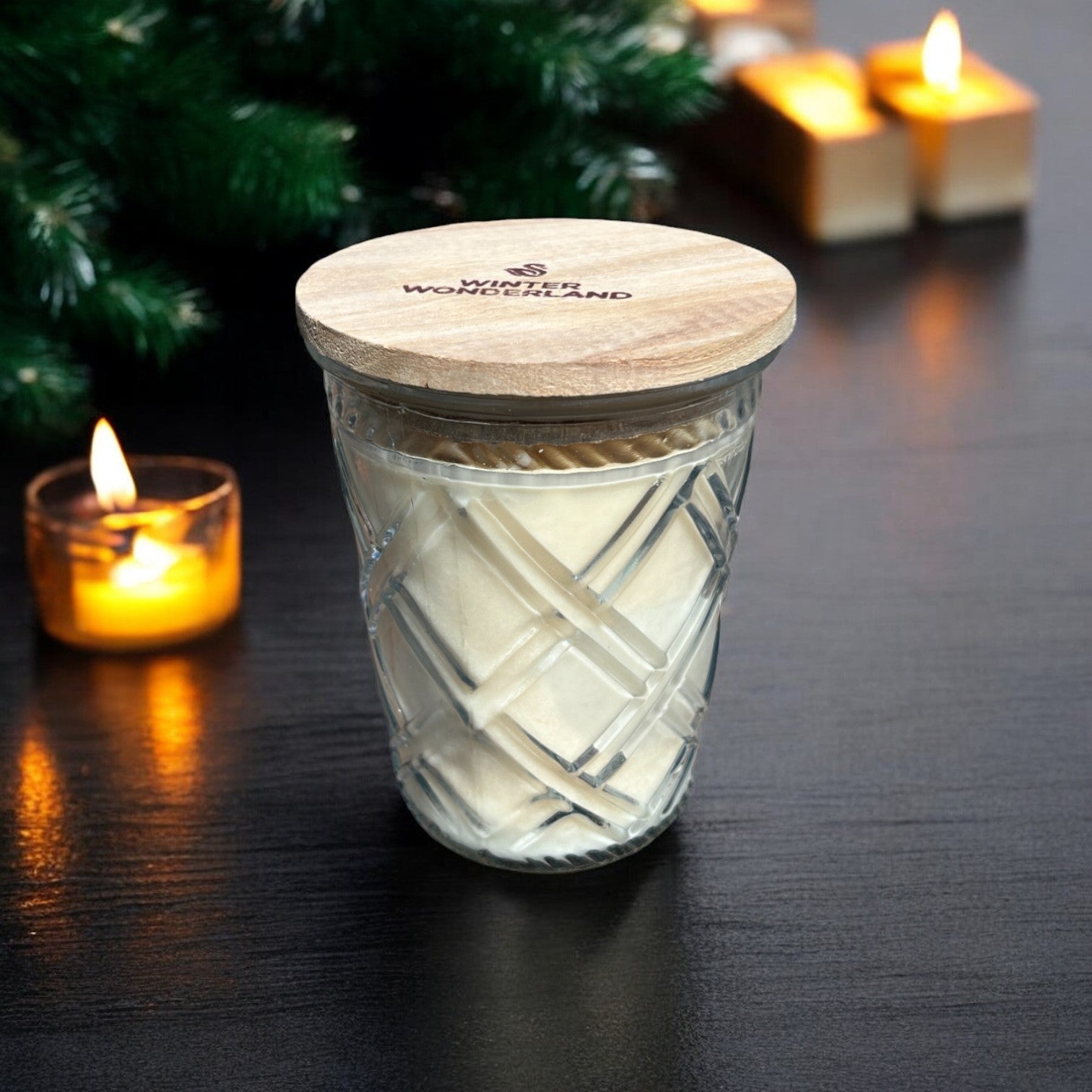 Winter Wonderland - Swan Creek Timeless Crystal Jar 100% Soy Candle 12-oz - Mellow Monkey