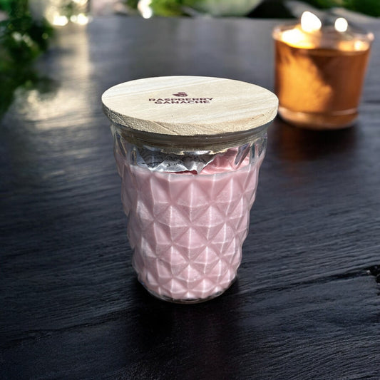 Raspberry Ganache - Swan Creek Timeless Crystal Jar 100% Soy Candle 12-oz - Mellow Monkey