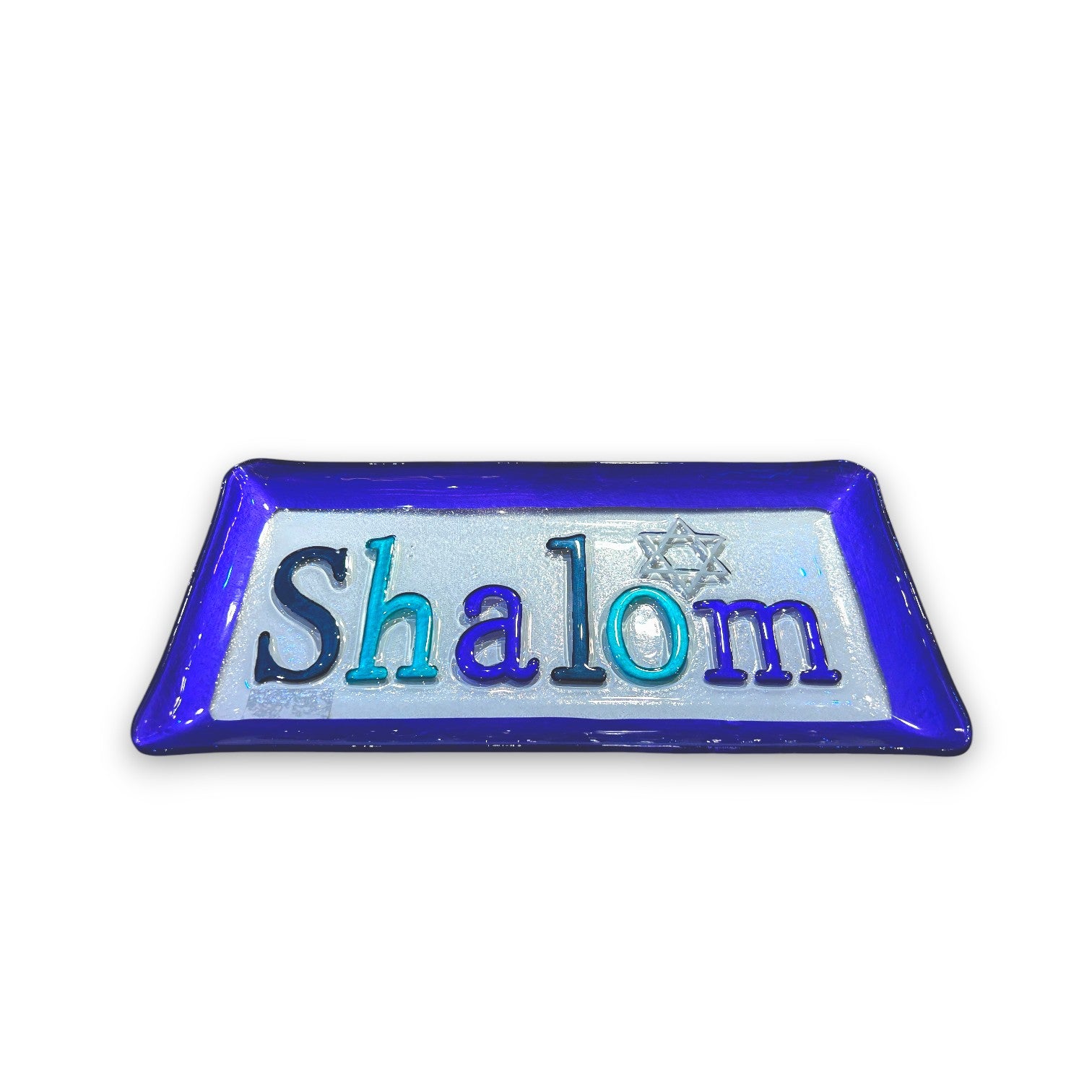 Shalom Glass Platter - 14-in - Mellow Monkey